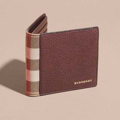 burberry burgundy red wallet|burberry trifold wallet.